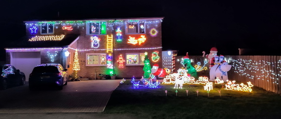 Illuminated house