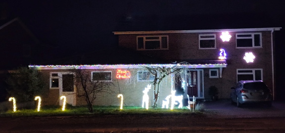 Illuminated house
