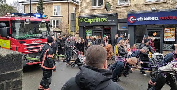 Pulling a fire engine