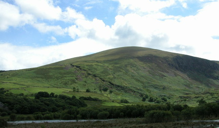 Mountain over the water