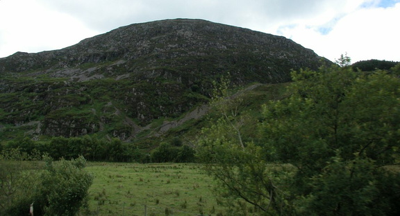 Mountain over the field