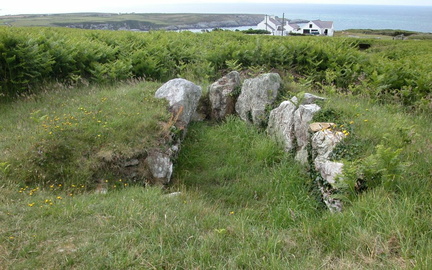 Hut with sea behind