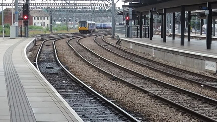Trains arriving