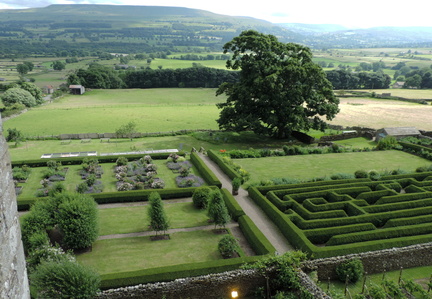 Across the gardens