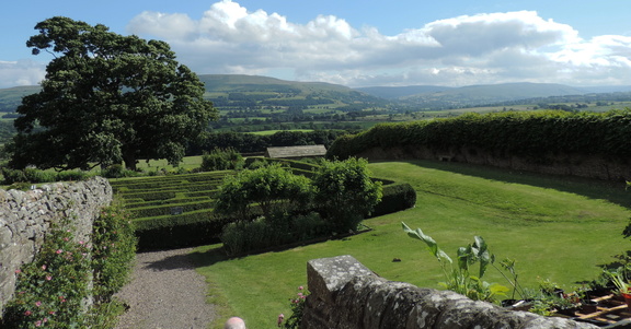 Across the gardens
