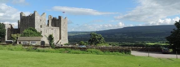 Castle against landscape