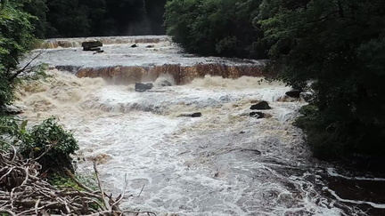 Up the falls