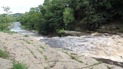 Down the falls