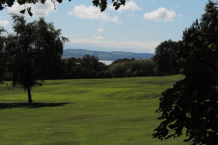 Across the golf course