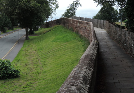 Along the wall
