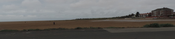 Across the beach