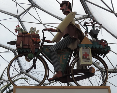 Cyclist sculpture