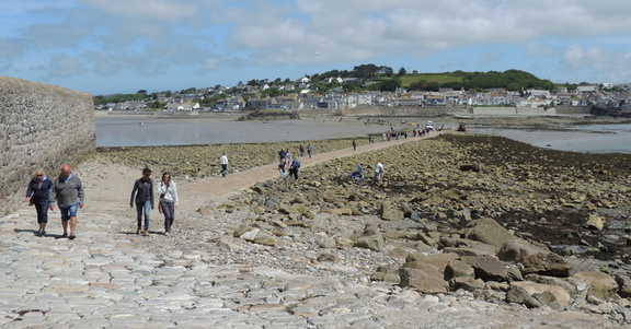 Along the causeway