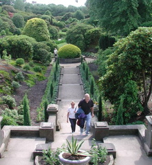 Down the steps