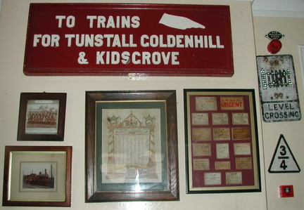 Wall with signs and pictures