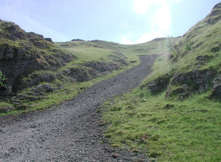 Slope between the rocks