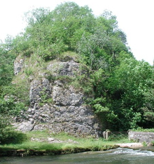 Rock above a gate