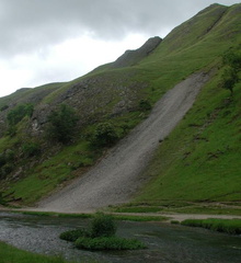 Island beneath slope