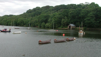 Boats by hut