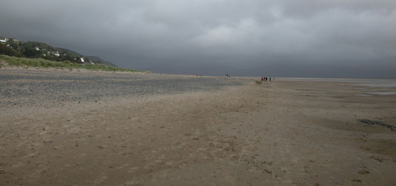 Along the beach