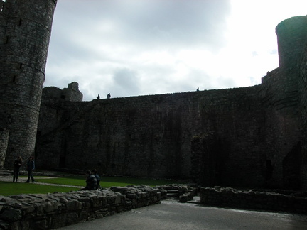 Across the courtyard