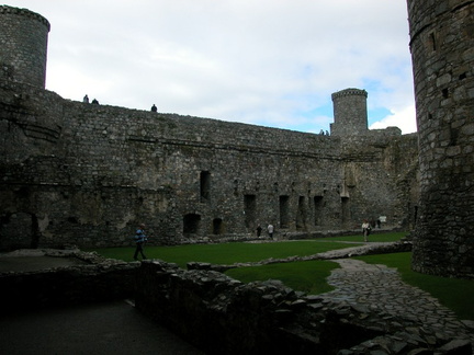 Across the courtyard