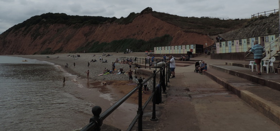 Along the beach