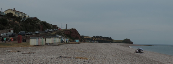 Along the beach