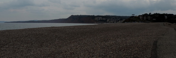 Along the beach