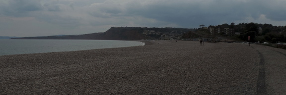 Along the beach