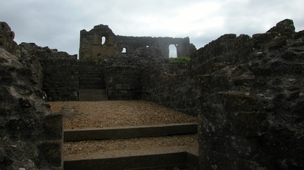 Up the steps