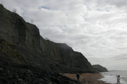 Cliffs over beach