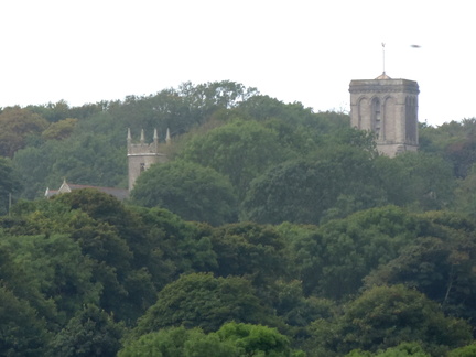 Church through the trees
