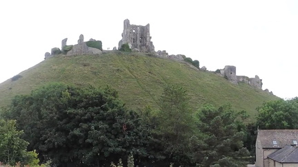 Passing Corfe Castle