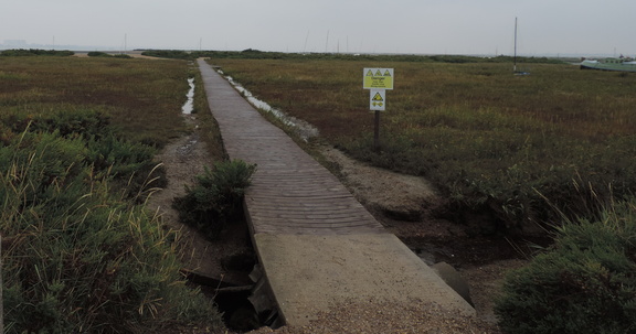 Across the mud flats