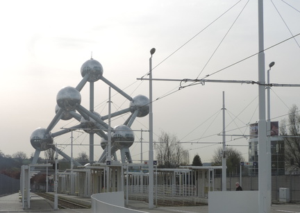 Atomium above Tram stop