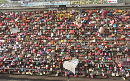 Padlocks on the bridge