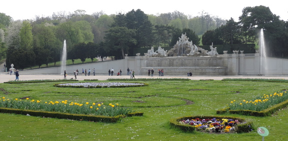 Gardens and waterfall
