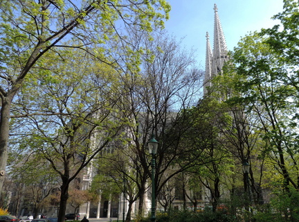Church through the trees