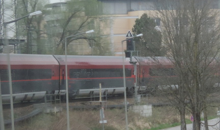 Train turning a corner