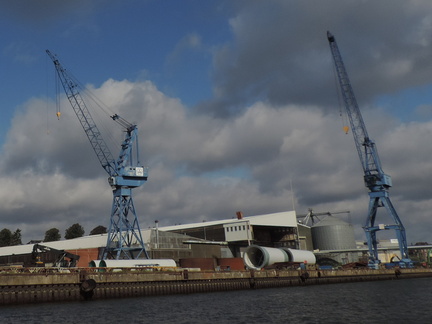 Cranes and pipes