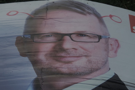 Defaced politician