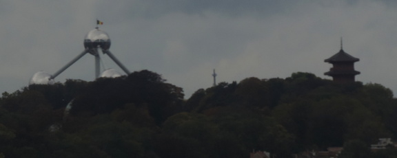Atomium and pagoda