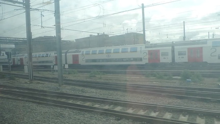 Passing another train