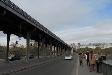 Along the bridge