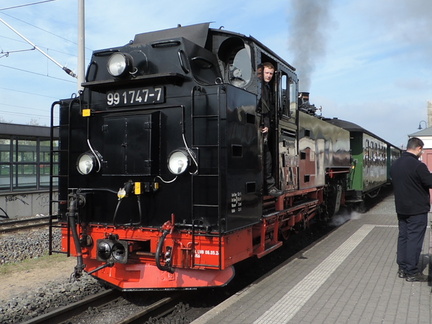 Steam train arriving