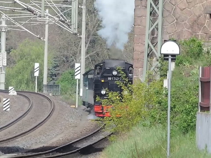 Steam train approaching