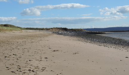 Along the beach