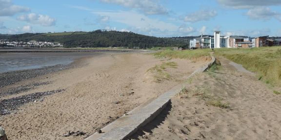 Along the beach