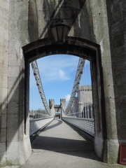 Along the bridge